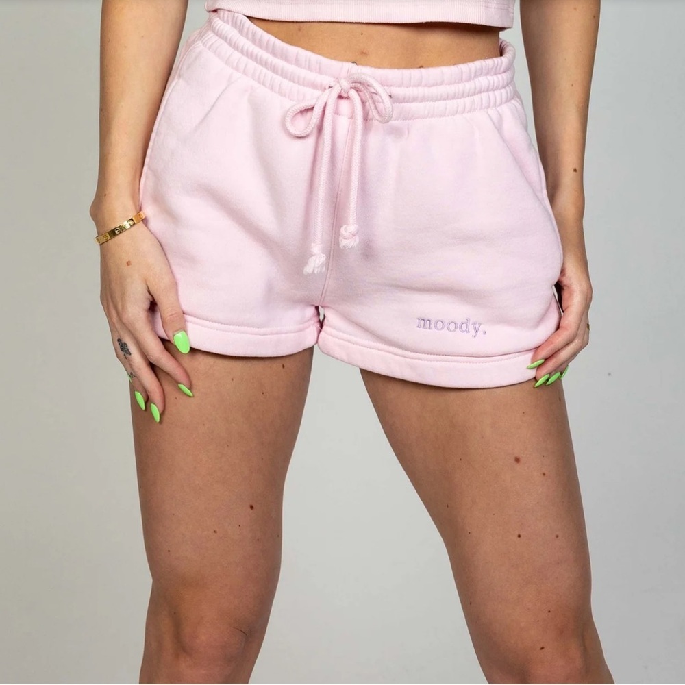 MOODS Women’s Moody Pink 2” Inseam Soft Sweat Shorts Size XL